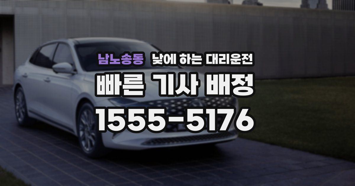 남노송동 낮에 하는 대리운전