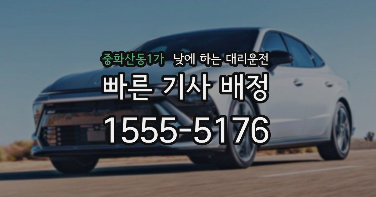 중화산동1가 낮에 하는 대리운전