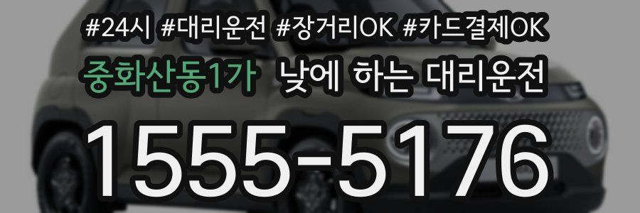 중화산동1가 낮에 하는 대리운전