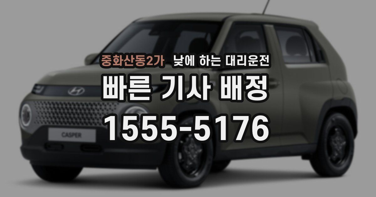 중화산동2가 낮에 하는 대리운전