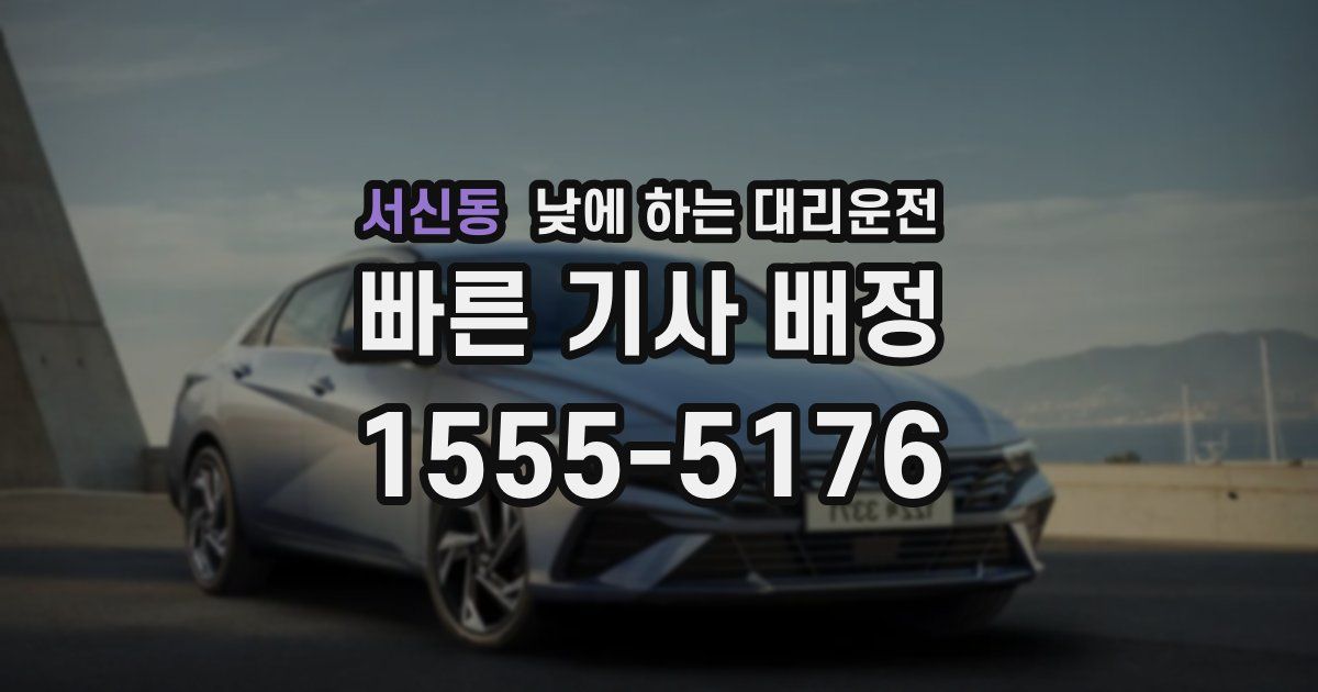 서신동 낮에 하는 대리운전