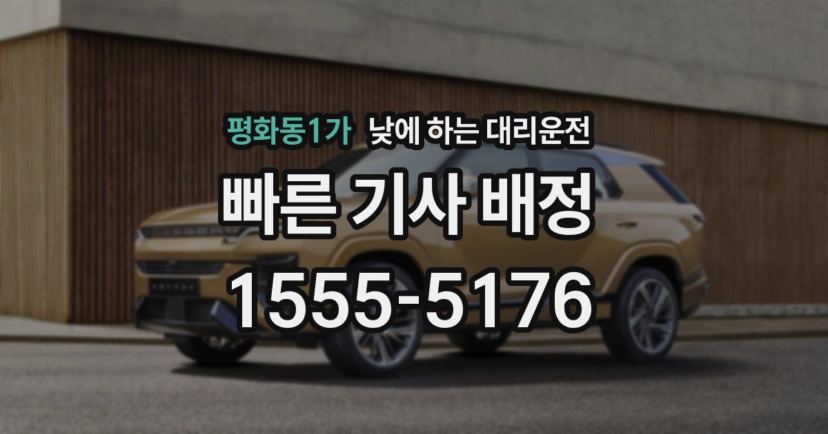 평화동1가 낮에 하는 대리운전