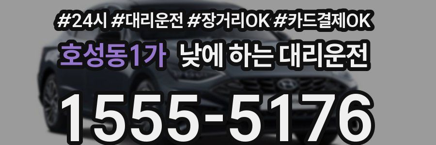 호성동1가 낮에 하는 대리운전