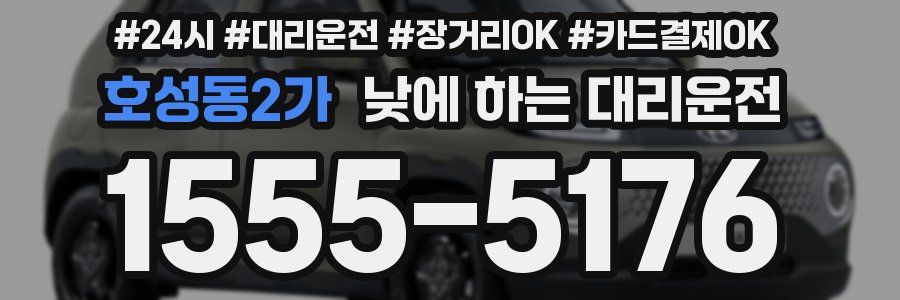 호성동2가 낮에 하는 대리운전