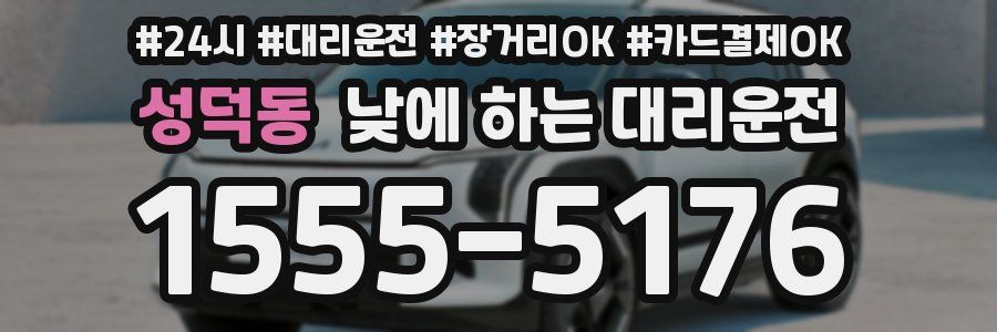 성덕동 낮에 하는 대리운전