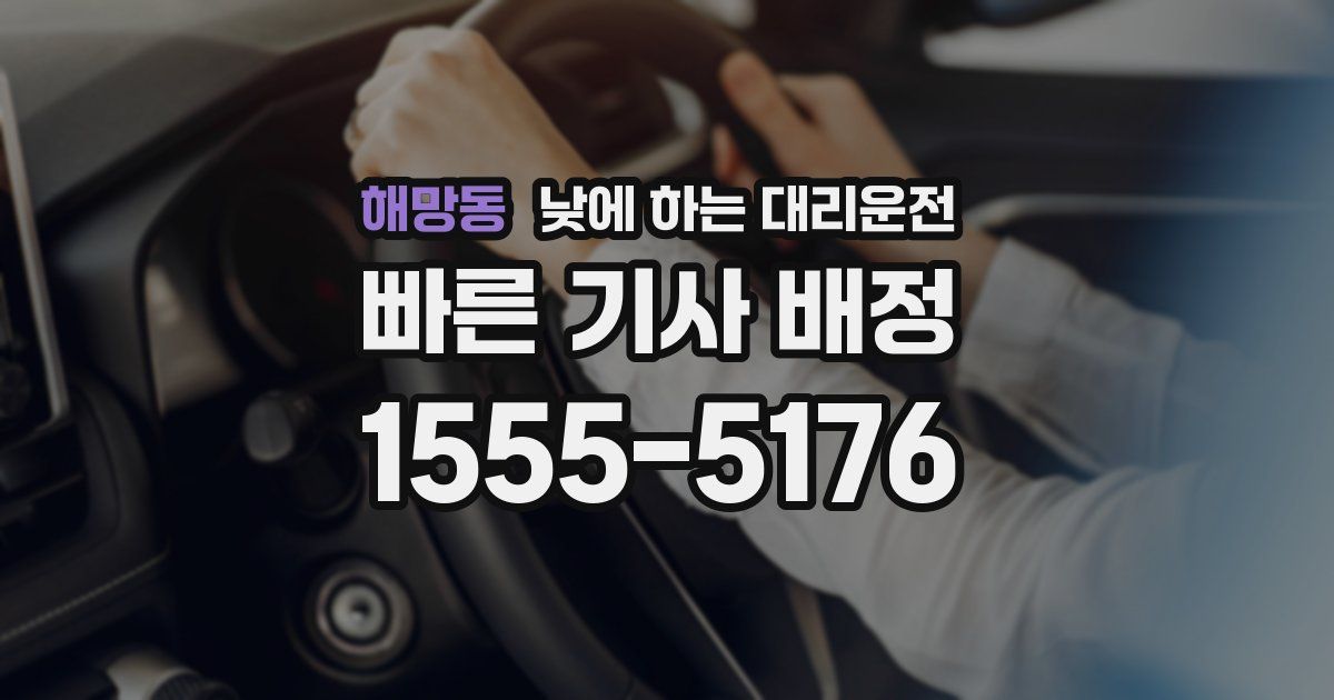 해망동 낮에 하는 대리운전