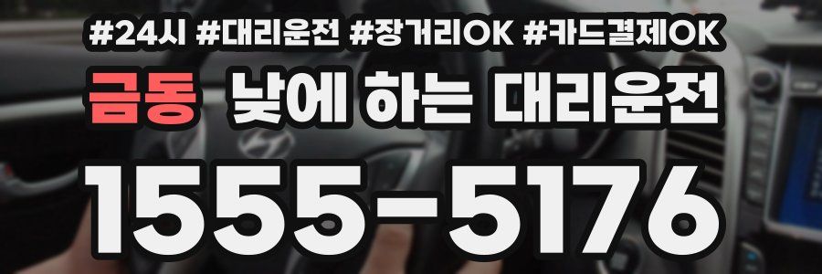 금동 낮에 하는 대리운전