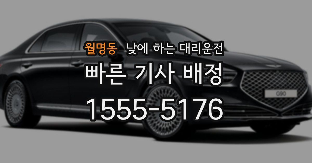 월명동 낮에 하는 대리운전