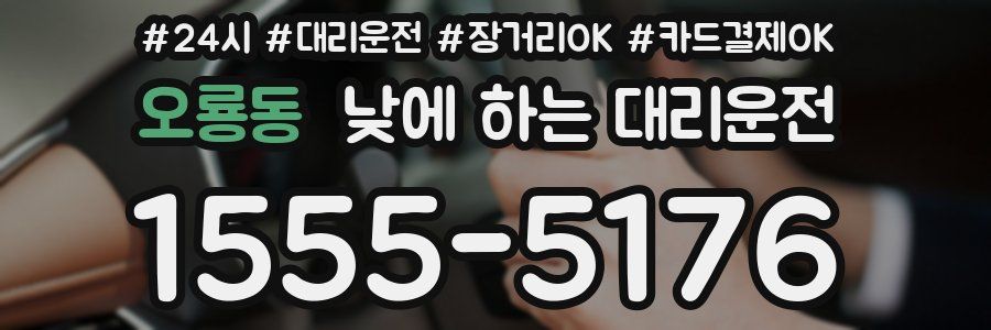 오룡동 낮에 하는 대리운전