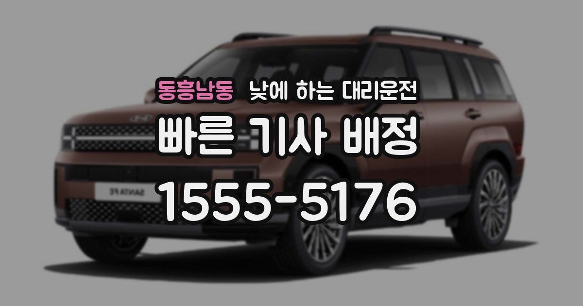 동흥남동 낮에 하는 대리운전