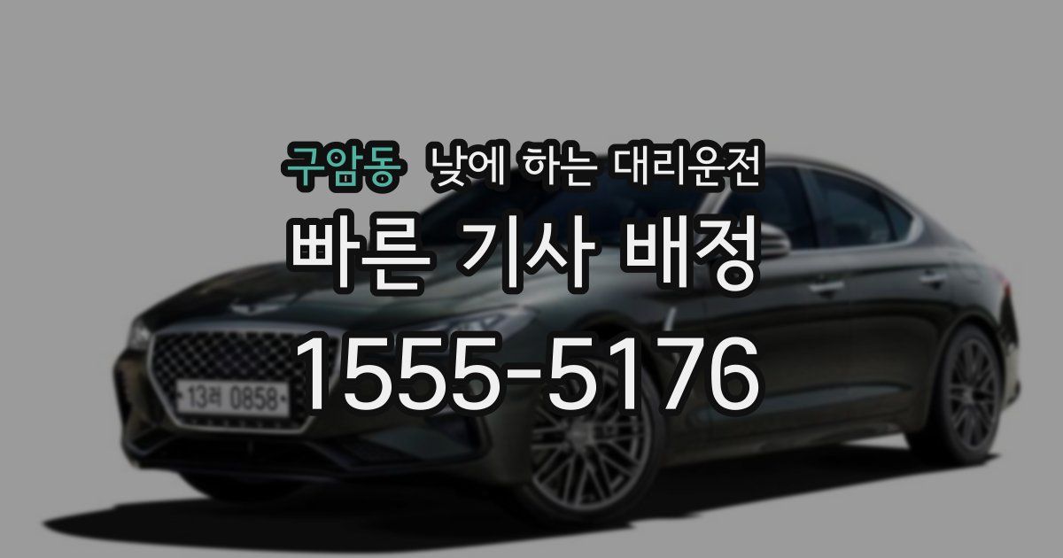 구암동 낮에 하는 대리운전