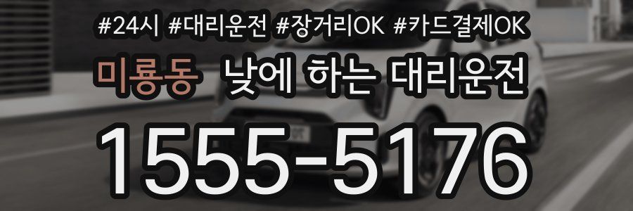 미룡동 낮에 하는 대리운전