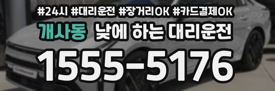 개사동 낮에 하는 대리운전