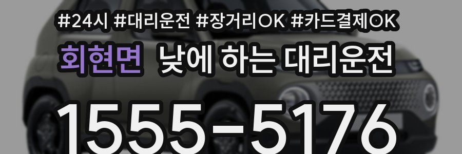 회현면 낮에 하는 대리운전