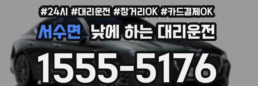 서수면 낮에 하는 대리운전