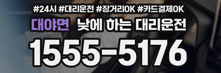 대야면 낮에 하는 대리운전