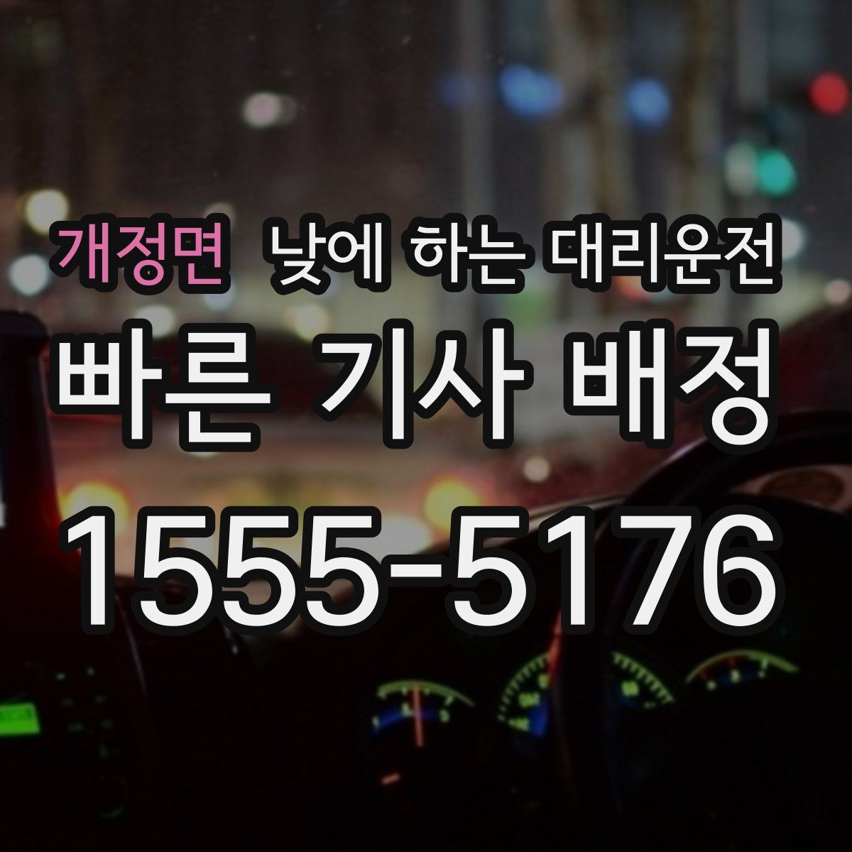 개정면 낮에 하는 대리운전