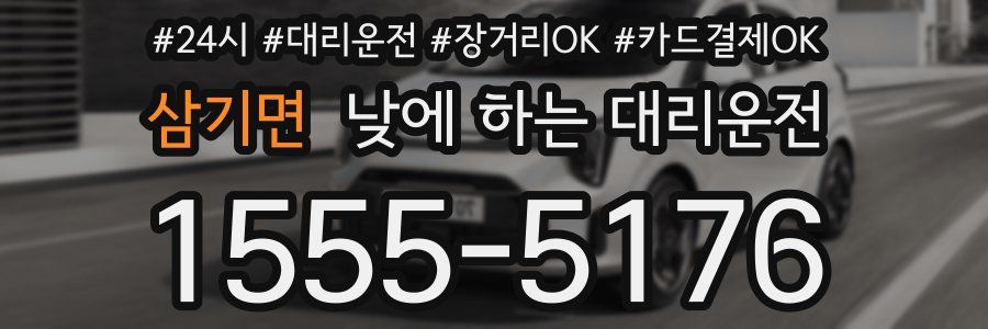 삼기면 낮에 하는 대리운전
