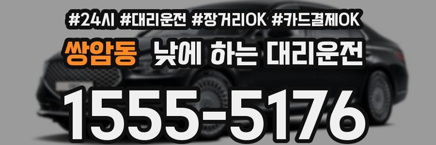 쌍암동 낮에 하는 대리운전