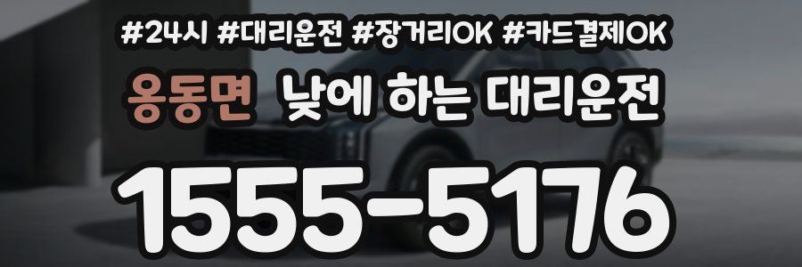 옹동면 낮에 하는 대리운전