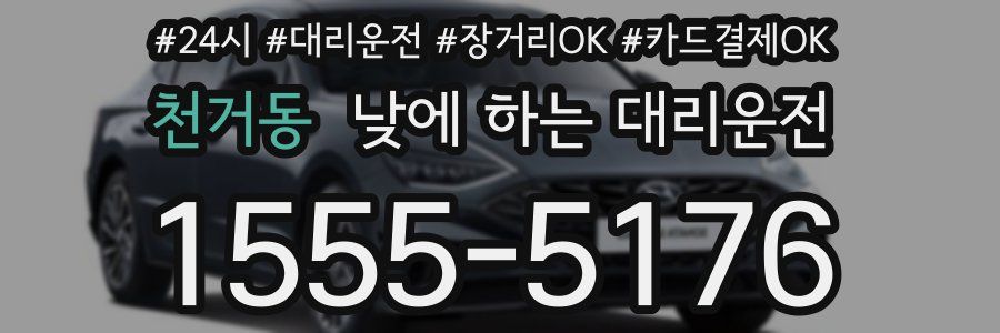 천거동 낮에 하는 대리운전