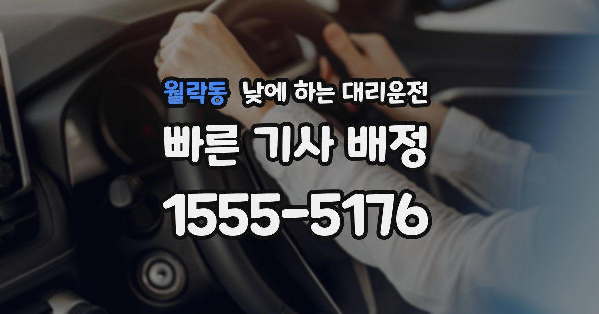 월락동 낮에 하는 대리운전