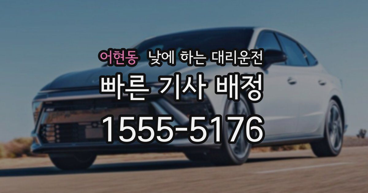 어현동 낮에 하는 대리운전