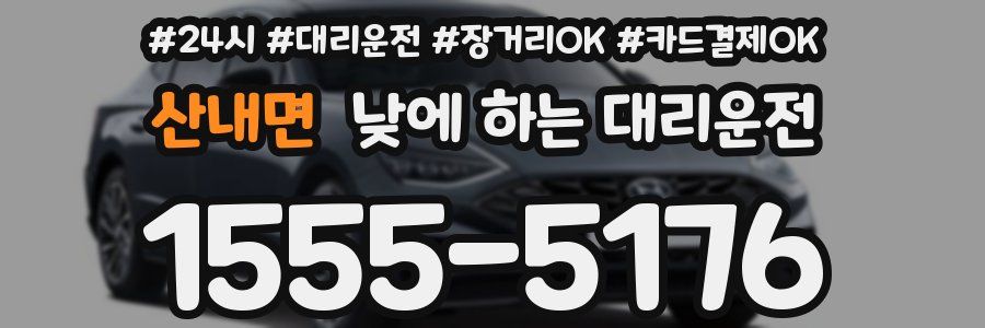 산내면 낮에 하는 대리운전