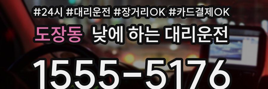 도장동 낮에 하는 대리운전