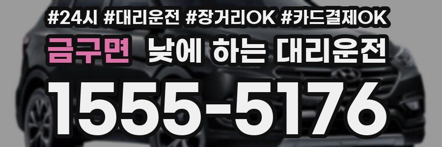 금구면 낮에 하는 대리운전