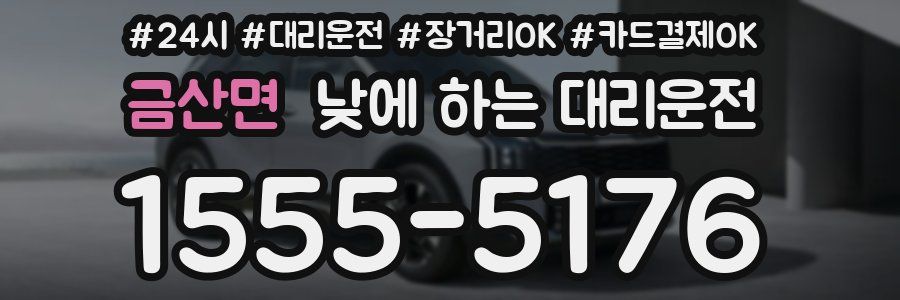 금산면 낮에 하는 대리운전