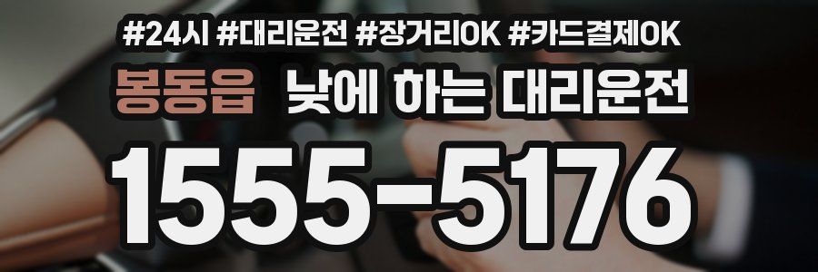 봉동읍 낮에 하는 대리운전