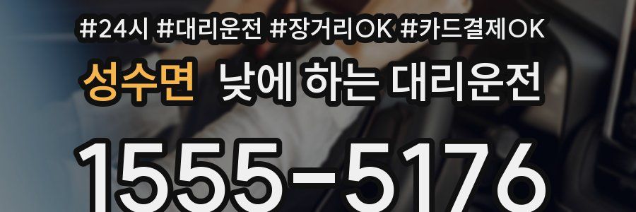 성수면 낮에 하는 대리운전