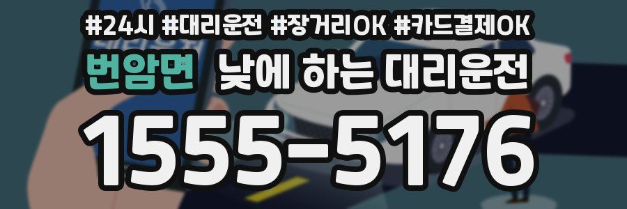 번암면 낮에 하는 대리운전