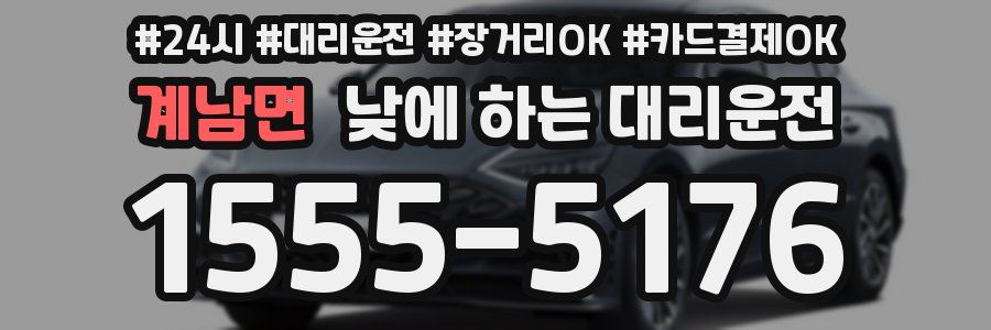 계남면 낮에 하는 대리운전