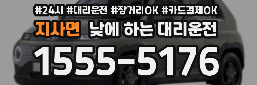 지사면 낮에 하는 대리운전