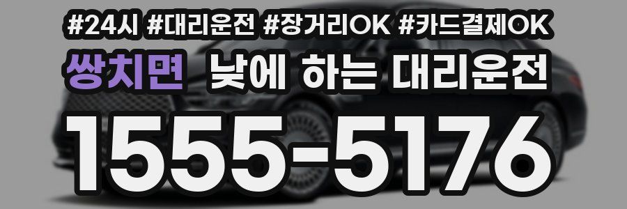 쌍치면 낮에 하는 대리운전