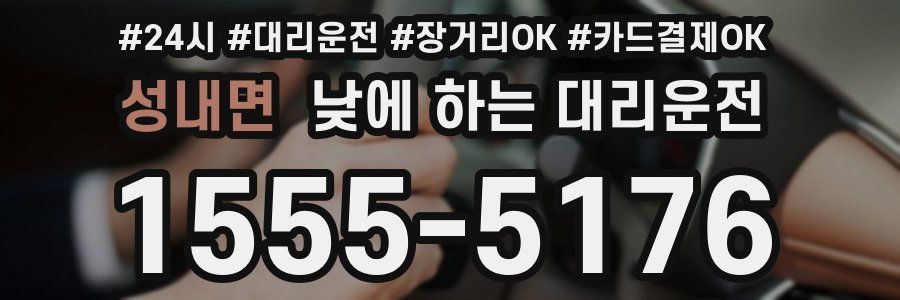 성내면 낮에 하는 대리운전