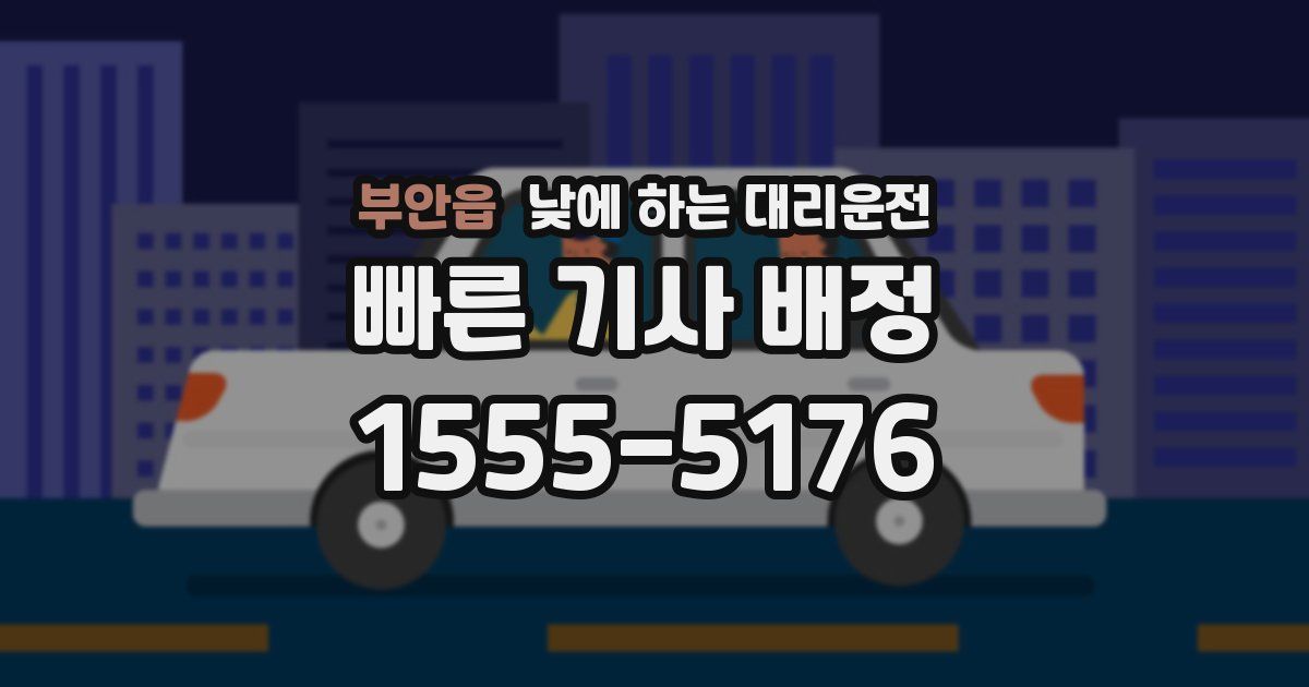 부안읍 낮에 하는 대리운전