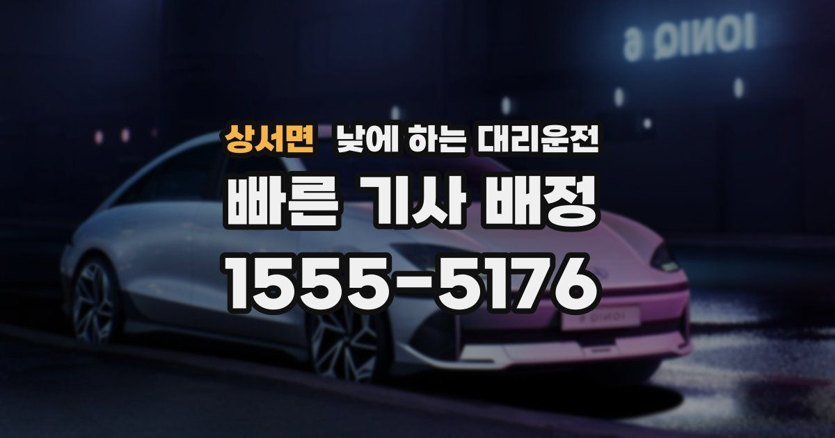 상서면 낮에 하는 대리운전