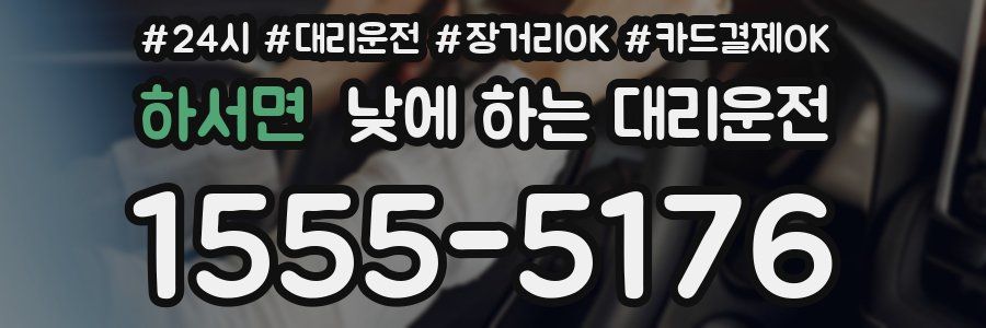 하서면 낮에 하는 대리운전