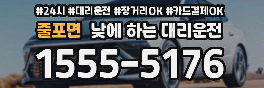 줄포면 낮에 하는 대리운전