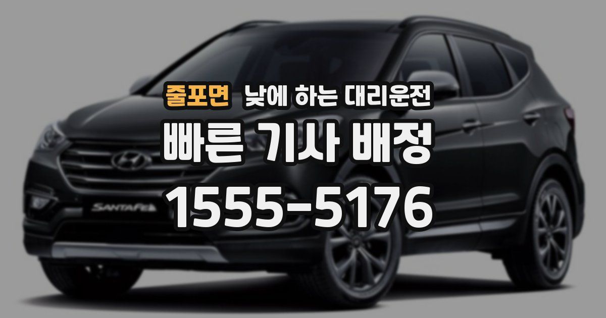 줄포면 낮에 하는 대리운전