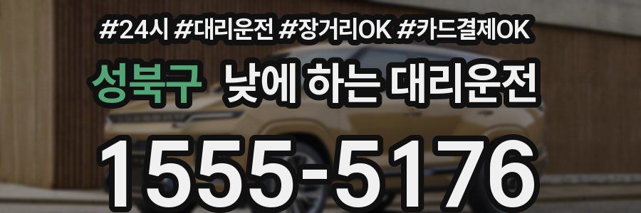 성북구 낮에 하는 대리운전