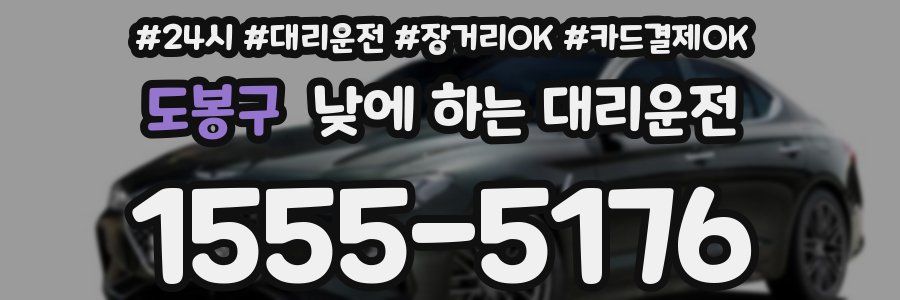 도봉구 낮에 하는 대리운전