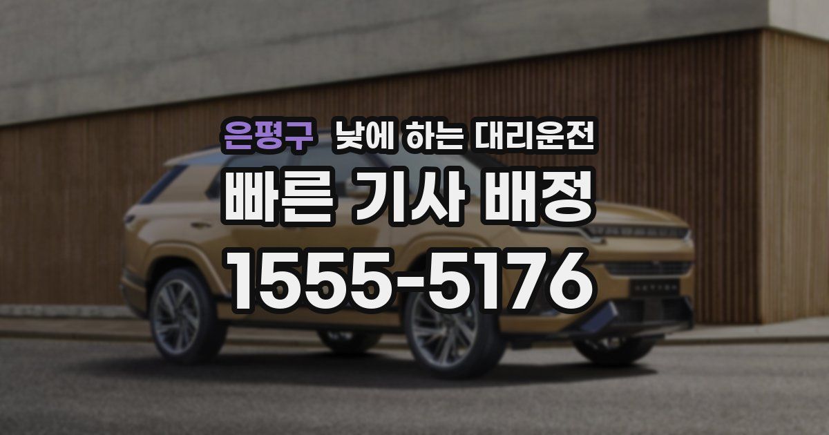 은평구 낮에 하는 대리운전