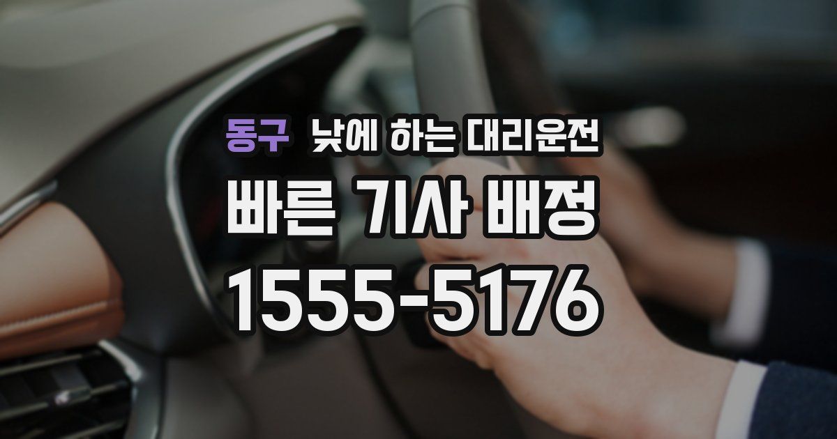동구 낮에 하는 대리운전