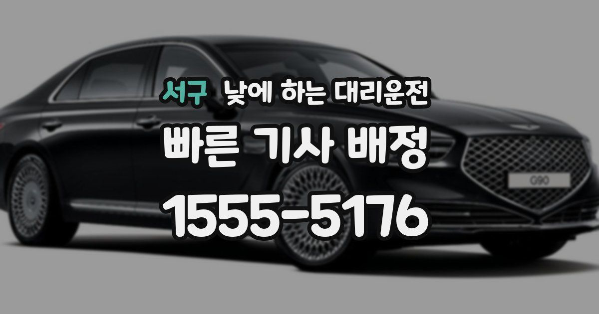 서구 낮에 하는 대리운전