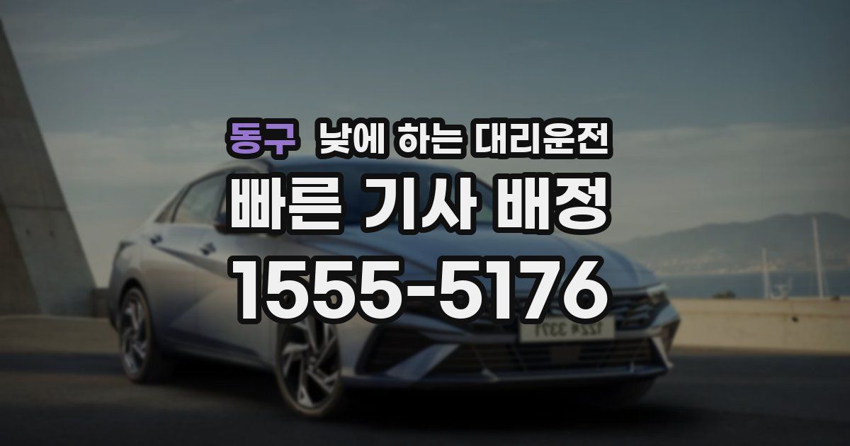 동구 낮에 하는 대리운전