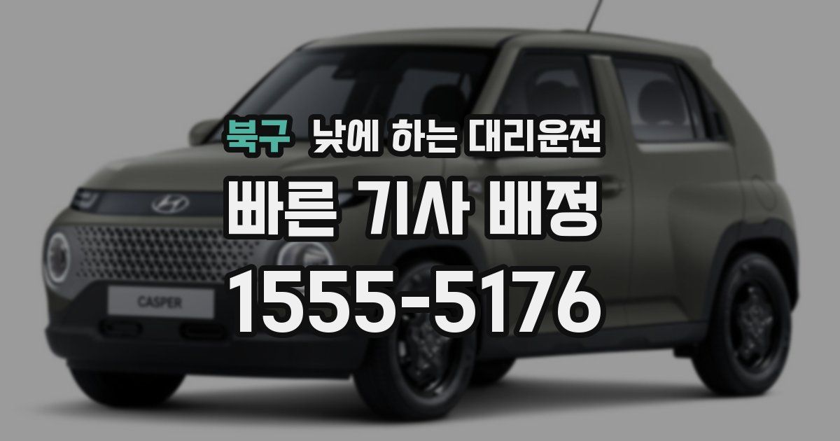 북구 낮에 하는 대리운전